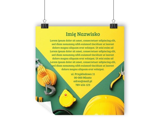 Przepis na sukces – dobrze podane informacje, Budownictwo, Firma budowlana - Plakaty Wielkoformatowe Netprint szablony online