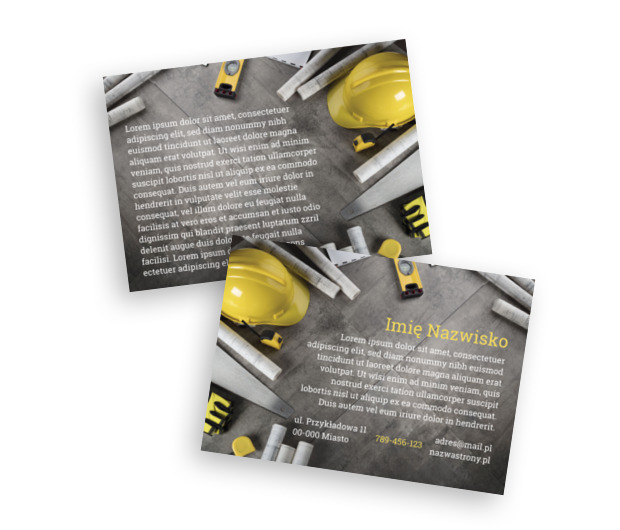 Minimalizm kolorystyczny  to czytelny przekaz, Budownictwo, Remont Wykończenia - Ulotki Netprint szablony online