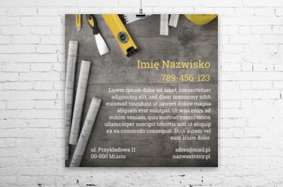 Odpowiednia proporcja grafiki i informacji, Budownictwo, Remont i Wykończenia - Plakaty Wielkoformatowe Netprint