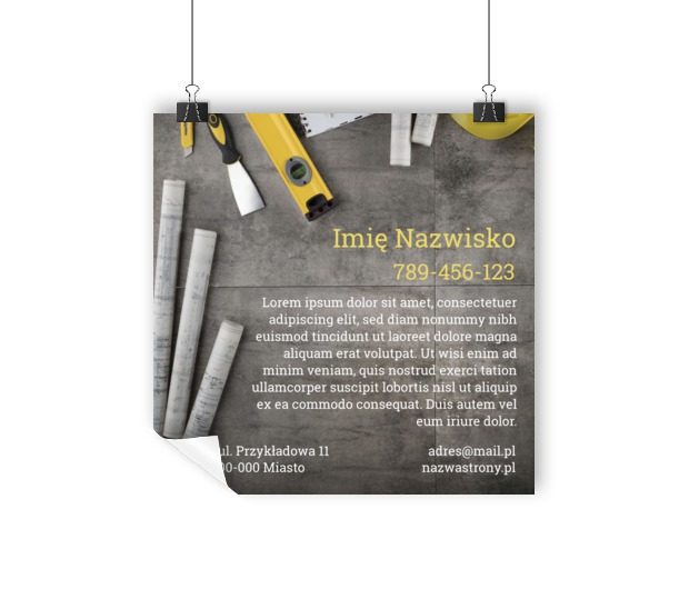 Odpowiednia proporcja grafiki i informacji, Budownictwo, Remont i Wykończenia - Plakaty Wielkoformatowe Netprint szablony online