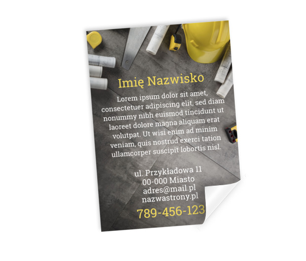 Plakat w sam raz dla budowlańców, Budownictwo, Remont i Wykończenia - Plakaty Netprint szablony online