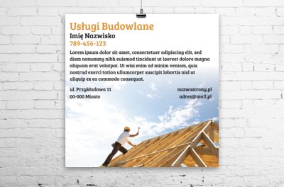 Respekt i zaufanie – efekty tej reklamy, Budownictwo, Firma budowlana - Plakaty Wielkoformatowe Netprint