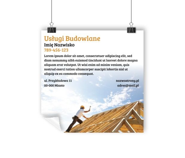 Respekt i zaufanie – efekty tej reklamy, Budownictwo, Firma budowlana - Plakaty Wielkoformatowe Netprint szablony online