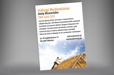 Prosta, ale wyjątkowa reklama, Budownictwo, Firma budowlana - Plakaty Netprint