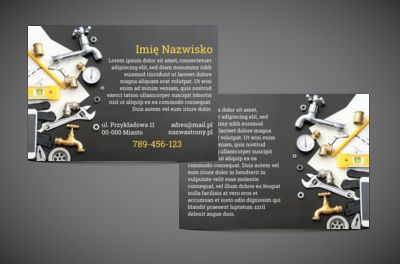 Prezentacja wyposażenia w modnej oprawie, Usługi domowe, Hydraulik - Ulotki Netprint