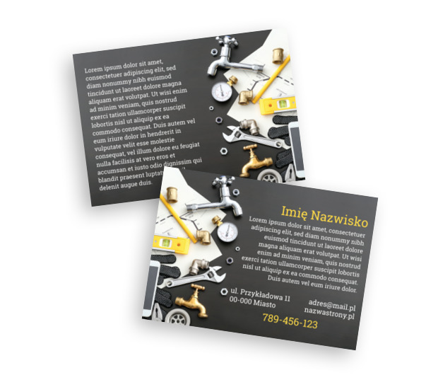 Prezentacja wyposażenia w modnej oprawie, Usługi domowe, Hydraulik - Ulotki Netprint szablony online