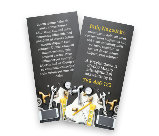 Nowoczesna firma-nowoczesna reklama, Usługi domowe, Hydraulik - Ulotki Netprint szablony online