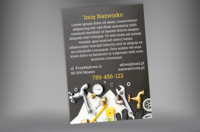 Daj się poznać potencjalnym klientom, Usługi domowe, Hydraulik - Plakaty Netprint