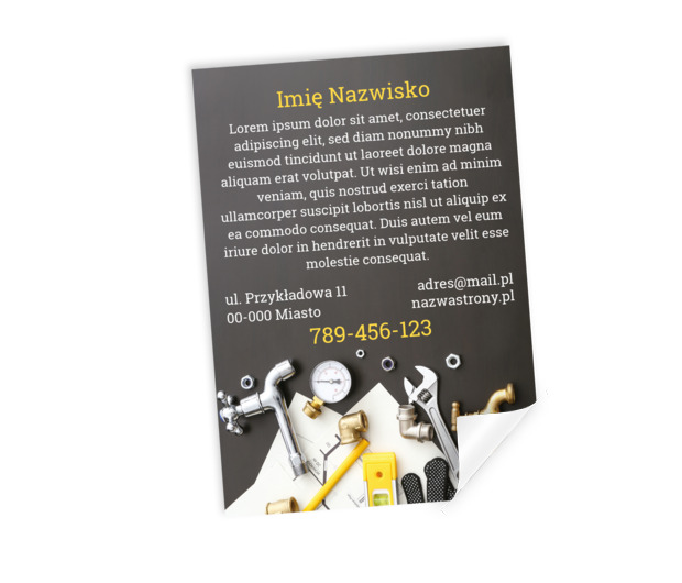 Daj się poznać potencjalnym klientom, Usługi domowe, Hydraulik - Plakaty Netprint szablony online