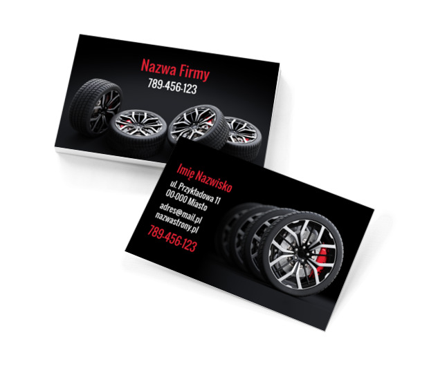 Bezpieczna jazda? Tylko z wami!, Motoryzacja, Wulkanizacja - Wizytówki Netprint szablony online