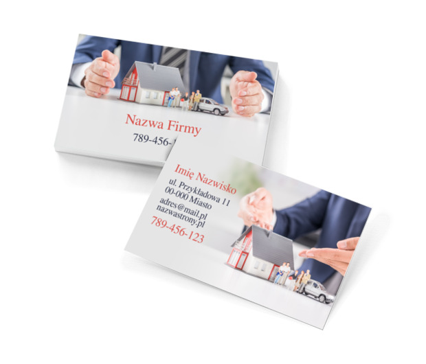 Komfort psychiczny w waszych rękach, Finanse i ubezpieczenia, Firma ubezpieczeniowa - Wizytówki Netprint szablony online