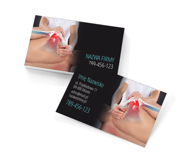 Walka z bólem to twoja praca, Medycyna, Fizjoterapia - Wizytówki Netprint szablony online