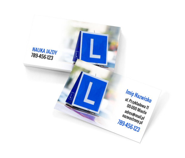 Super kierowcy – tylko z waszej szkoły, Motoryzacja, Nauka jazdy - Wizytówki Netprint szablony online