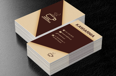 Geometryczne kształty, Gastronomia, Kawiarnia - Wizytówki Netprint