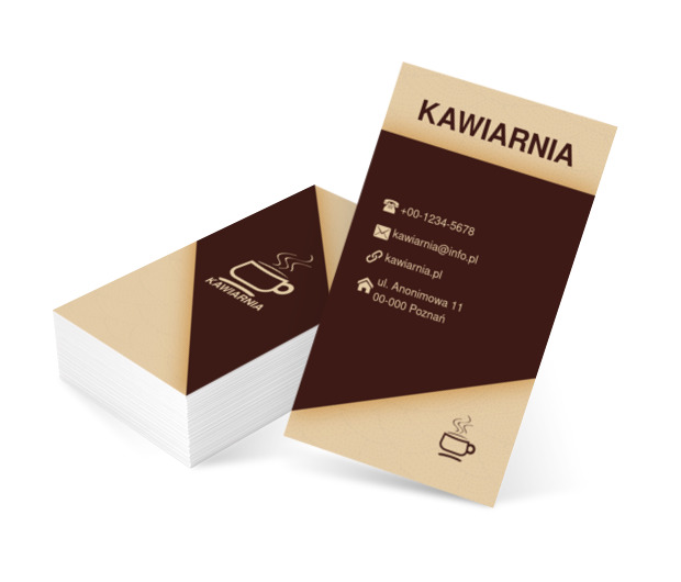 Geometryczne kształty, Gastronomia, Kawiarnia - Wizytówki Netprint szablony online