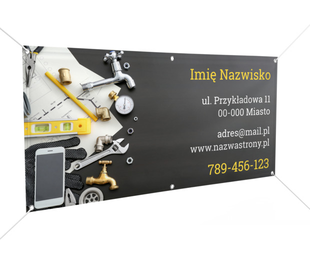 Przykuwamy wzrok i podajemy informacje, Usługi domowe, Hydraulik - Banery Netprint szablony online