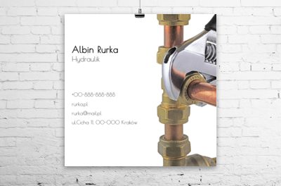 Przykład, jak przyciągać wzrok, Usługi domowe, Hydraulik - Plakaty Wielkoformatowe Netprint