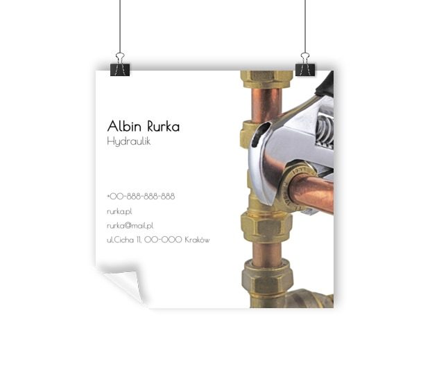 Przykład, jak przyciągać wzrok, Usługi domowe, Hydraulik - Plakaty Wielkoformatowe Netprint szablony online