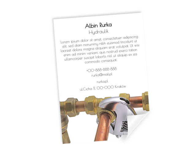 Przydatny w wielu miejscach, Usługi domowe, Hydraulik - Plakaty Netprint szablony online