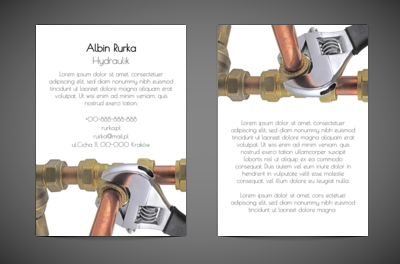 Fachowa reklama i fachowiec w akcji , Usługi domowe, Hydraulik - Ulotki Netprint
