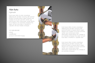 Konkretnie i bardzo sugestywnie, Usługi domowe, Hydraulik - Ulotki Netprint