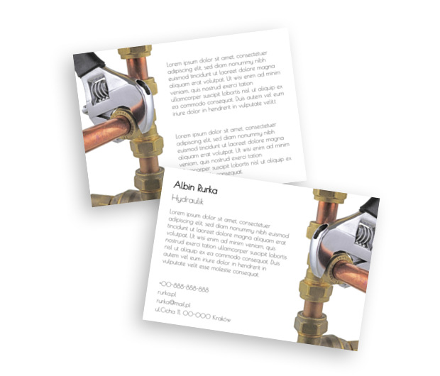 Konkretnie i bardzo sugestywnie, Usługi domowe, Hydraulik - Ulotki Netprint szablony online