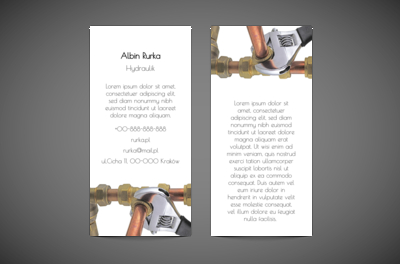 Wygodny układ grafiki i tekstu, Usługi domowe, Hydraulik - Ulotki Netprint