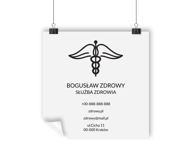 Reklama przydatna w wielu sytuacjach, Medycyna, Służba zdrowia - Plakaty Wielkoformatowe Netprint szablony online