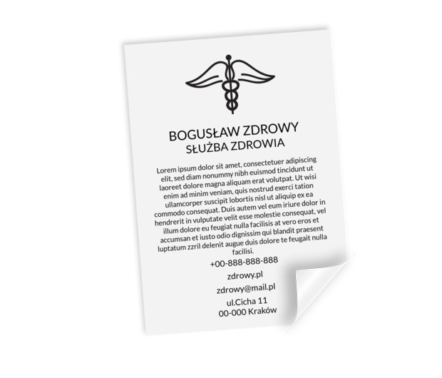 Estetycznie podana reklama, Medycyna, Służba zdrowia - Plakaty Netprint szablony online