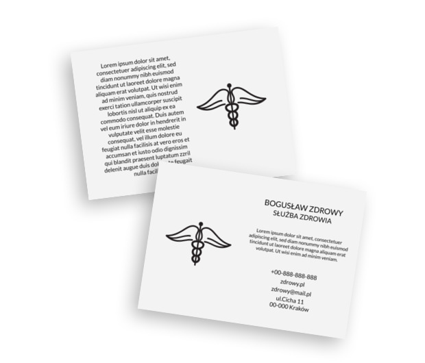 Dużo miejsca na ważną treść, Medycyna, Służba zdrowia - Ulotki Netprint szablony online