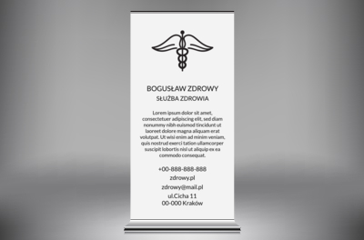 Reklama bardzo branżowa, Medycyna, Służba zdrowia - Roll-up Netprint