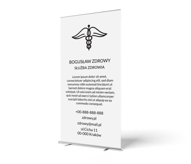 Reklama bardzo branżowa, Medycyna, Służba zdrowia - Roll-up Netprint szablony online