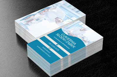 Cukiernik przy pracy, Gastronomia, Cukiernia - Wizytówki Netprint