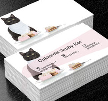 Kot przy stole, Gastronomia, Cukiernia - Wizytówki Netprint