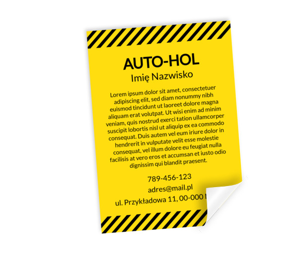 Żółty to chwytliwy kolor, Motoryzacja, Mechanik - Plakaty Netprint szablony online