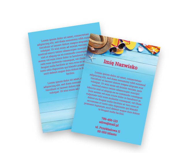 Kolory urlopowe to jest to!, Turystyka, Hotel, Motel, Pensjonat - Ulotki Netprint szablony online