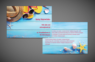 Wakacyjny klimat, wakacyjna energia, Turystyka, Hotel, Motel, Pensjonat - Ulotki Netprint