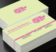 Gorąca pizza na seledynowym tle, Gastronomia, Pizzeria - Wizytówki Netprint