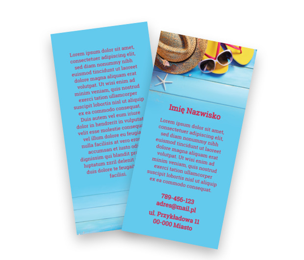 Dużo miejsca na grafikę i treść, Turystyka, Hotel, Motel, Pensjonat - Ulotki Netprint szablony online