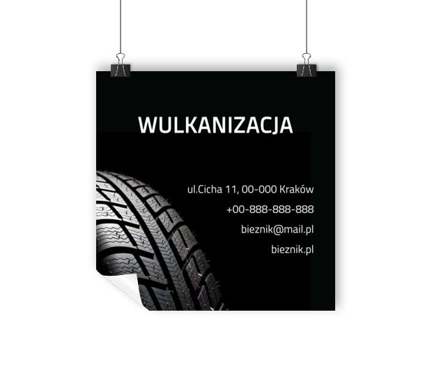Opona bywa efektowna, Motoryzacja, Wulkanizacja - Plakaty Wielkoformatowe Netprint szablony online