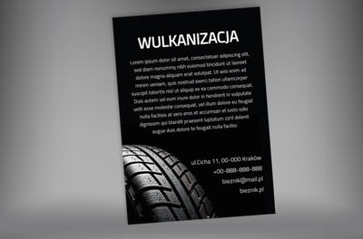 Ciemność, która przykuwa uwagę, Motoryzacja, Wulkanizacja - Plakaty Netprint