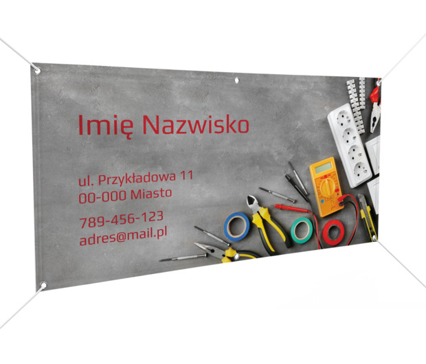 Pokaż klientom swój zawodowy świat, Budownictwo, Elektryk - Banery Netprint szablony online