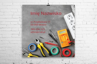 Grafika, która nie ginie w tłumie, Budownictwo, Elektryk - Plakaty Wielkoformatowe Netprint