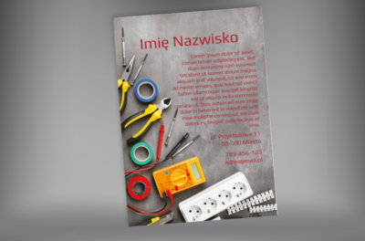 Fachowiec przy pracy, Budownictwo, Elektryk - Plakaty Netprint