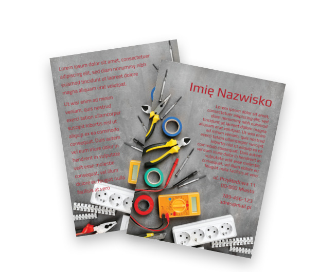 Arsenał przyborów już gotowy, Budownictwo, Elektryk - Ulotki Netprint szablony online