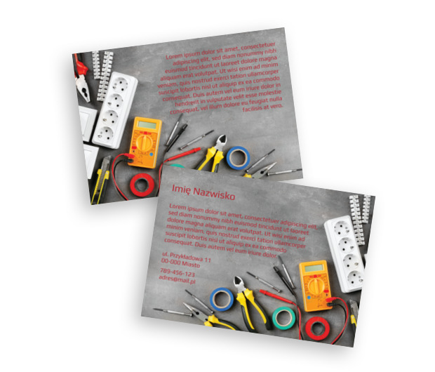 Świetna ekspozycja danych, Budownictwo, Elektryk - Ulotki Netprint szablony online