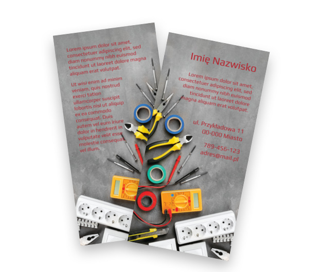 Kompaktowy format, efektowna grafika, Budownictwo, Elektryk - Ulotki Netprint szablony online