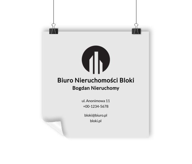 Wyeksponuj nazwę firmy, Nieruchomość, Biuro nieruchomości - Plakaty Wielkoformatowe Netprint szablony online