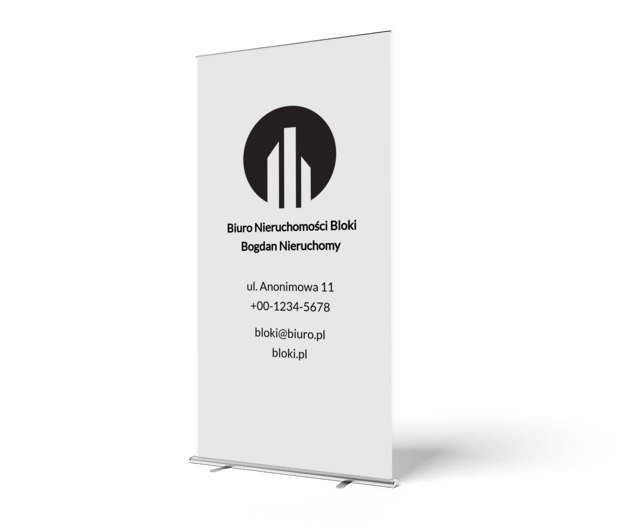 Stylowo i bardzo sugestywnie, Nieruchomość, Biuro nieruchomości - Roll-up Netprint szablony online