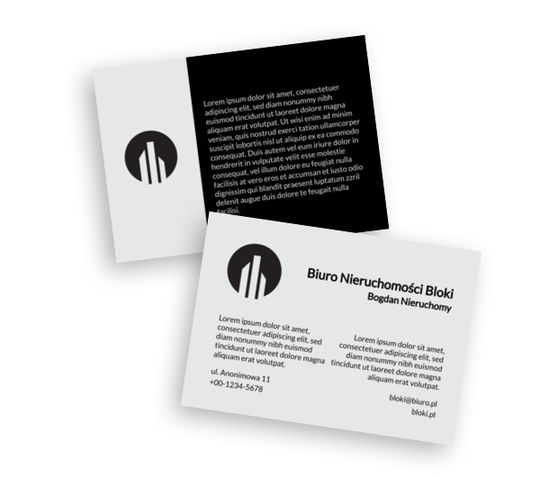 Dajcie się poznać, ale stylowo, Nieruchomość, Biuro nieruchomości  - Ulotki Netprint szablony online